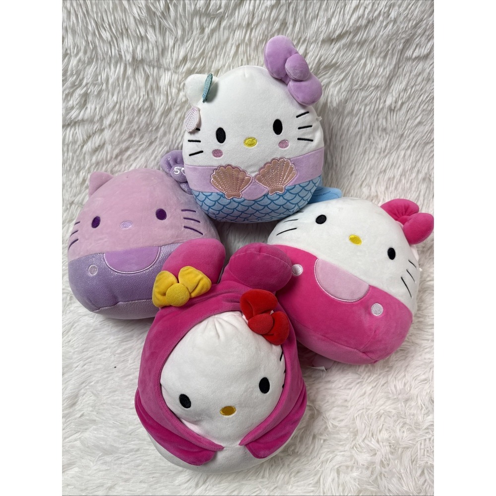 Sanrio Hello Kitty Squishmallow Bundle Mermaid My Melody 50th Purple